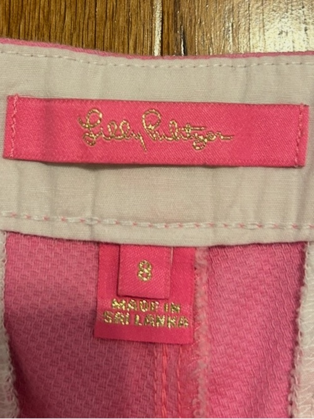 Lilly Pulitzer Pink Scallop Hem Shorts Women's Size 8 Preppy Summer Resort - Picture 4 of 8